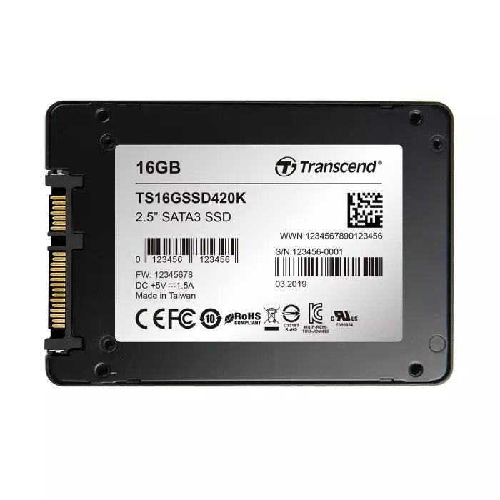 Transcend SSD420K 63.5 mm (2.5 inch) 16 GB Internal SSD, TS16GSSD420K