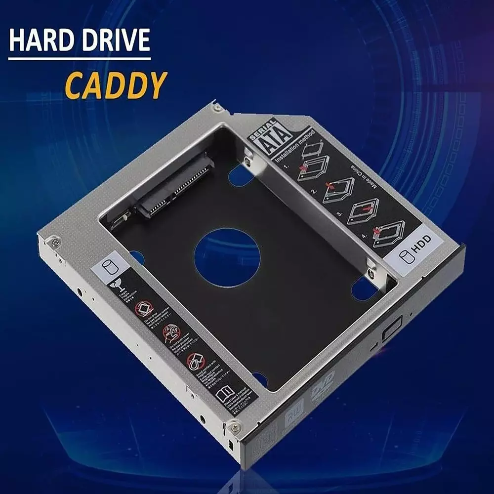 LOTA Second HDD Caddy 12.7 mm Durable & Design for 2.5-3.5 inch SSD/HDD, MST-1322-LT