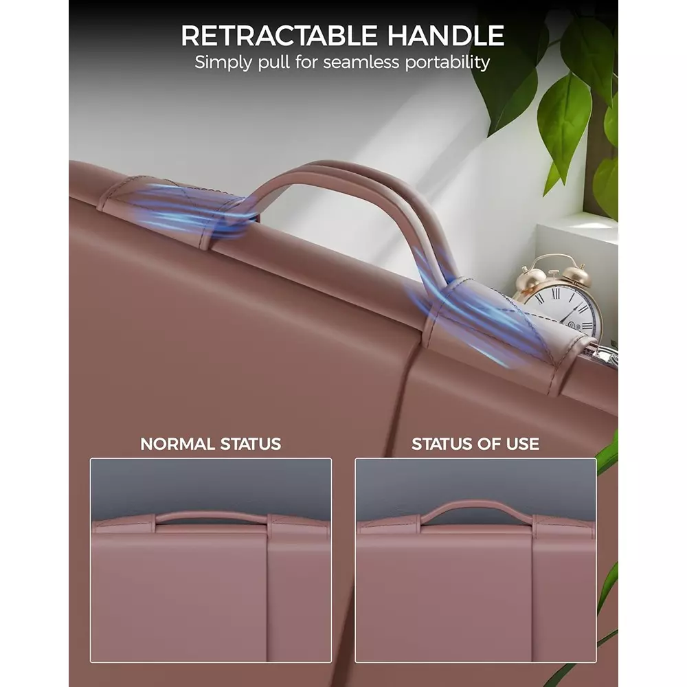 FEDUS ORO Premium Vegan Leather Laptop Sleeve 39.62 cm (15.6 inch) Shockproof with Accessory Pocket & Handle, Dusty Coral