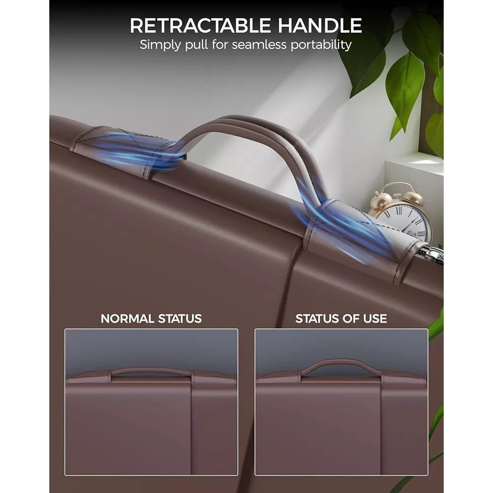 FEDUS ORO Premium Vegan Leather Laptop Sleeve 39.62 cm (15.6 inch) Shockproof with Accessory Pocket & Handle, Cinnamon Brown