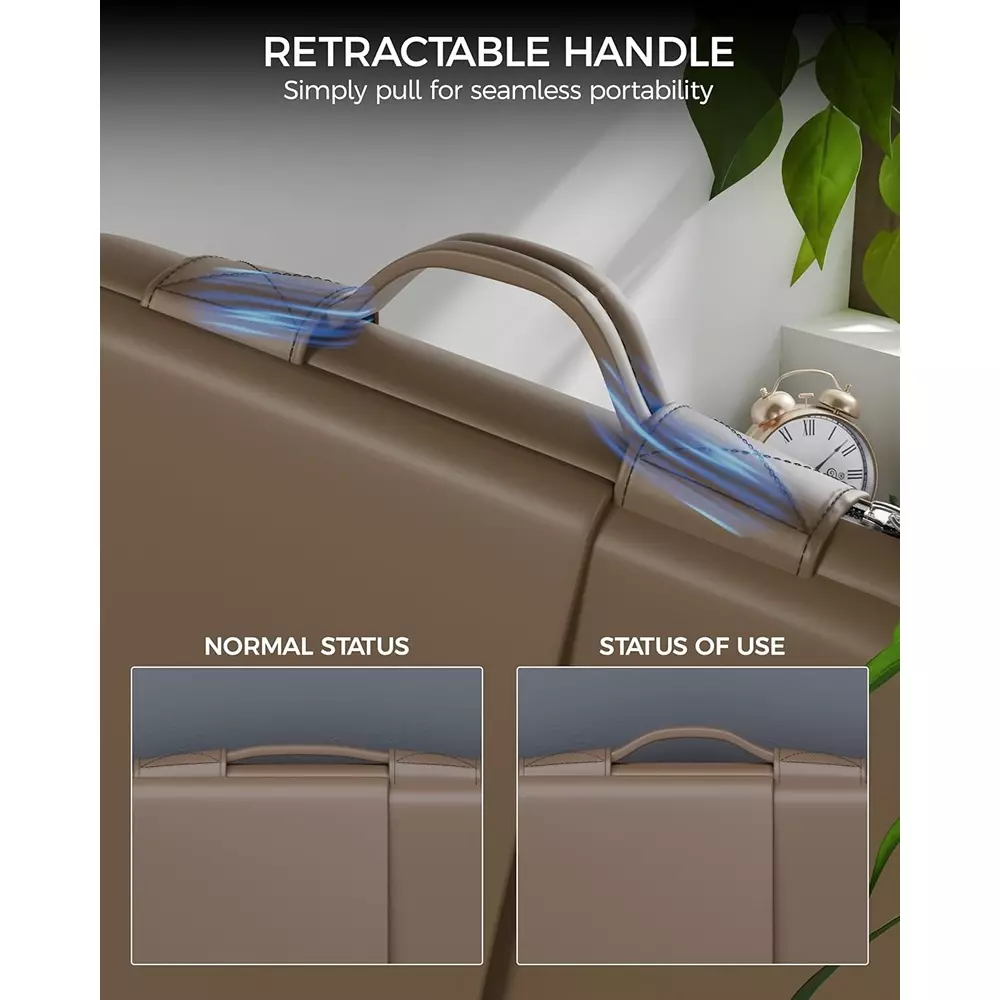 FEDUS ORO Premium Vegan Leather Laptop Sleeve 33.78 cm (13.3 inch) Shockproof with Accessory Pocket & Handle, Caramel Sand