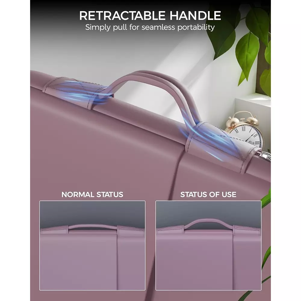 FEDUS ORO Premium Vegan Leather Laptop Sleeve 33.78 cm (13.3 inch) Shockproof with Accessory Pocket & Handle, Powder Pink