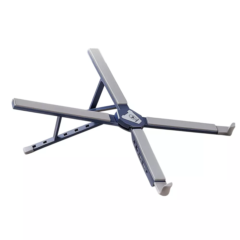 Techmaven Laptop Stand with 5 Port USB Hub ‎Aluminium & Silicone Grey, TS-MT-XY1
