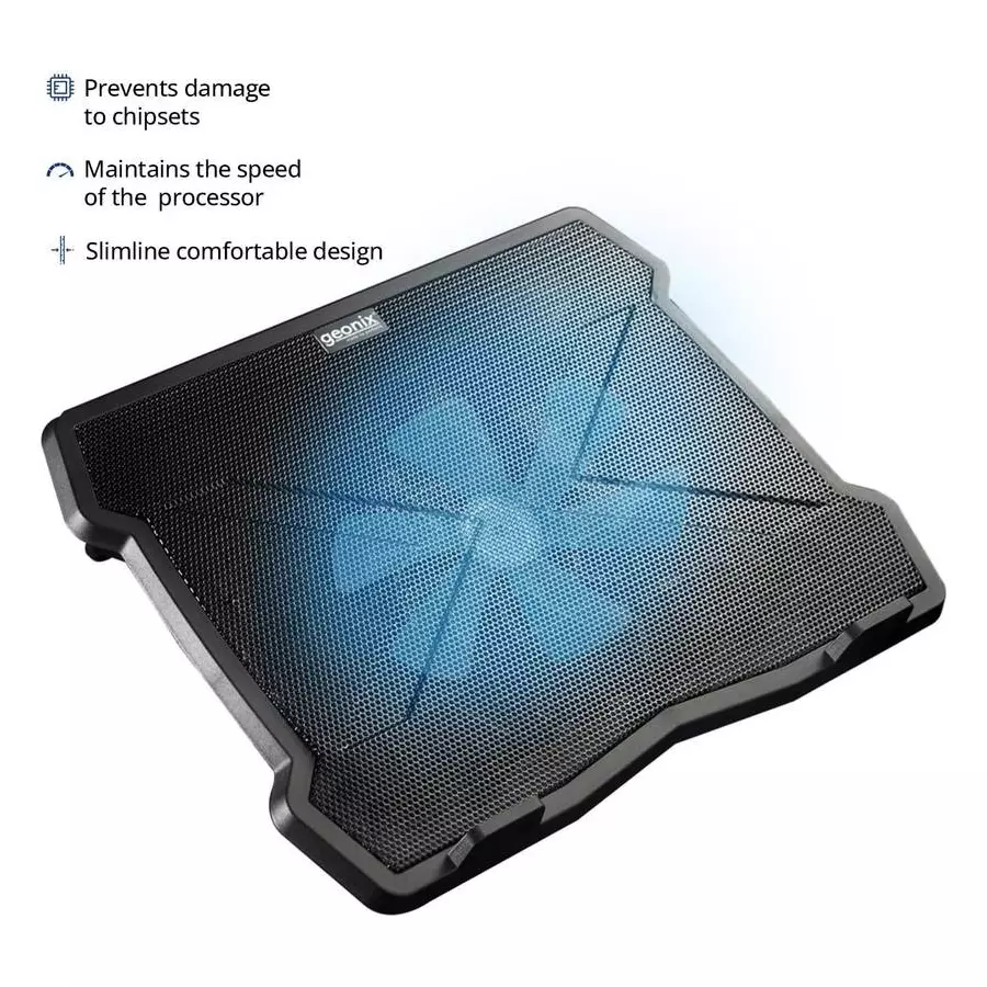 GEONIX Cooling Pad with Adjustable Height&nbsp;Black 396.24 mm (15.6 inch), GXCLAPB01