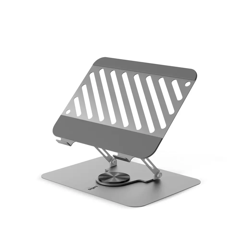 FINGERS Laptop Stand Premium Carbon Steel Alloy Material 360° Flexibility & Foldable Gun Grey Color, Elevate