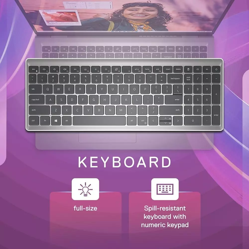 Dell Inspiron 3530 Laptop Intel I5-1334U 8 GB/512 GBSSD 15.6 inch (39.62 cm) Integrated Graphics Win 11 + MS Office H&S 2021 Platinum Silver, OIN353034011RINS1M