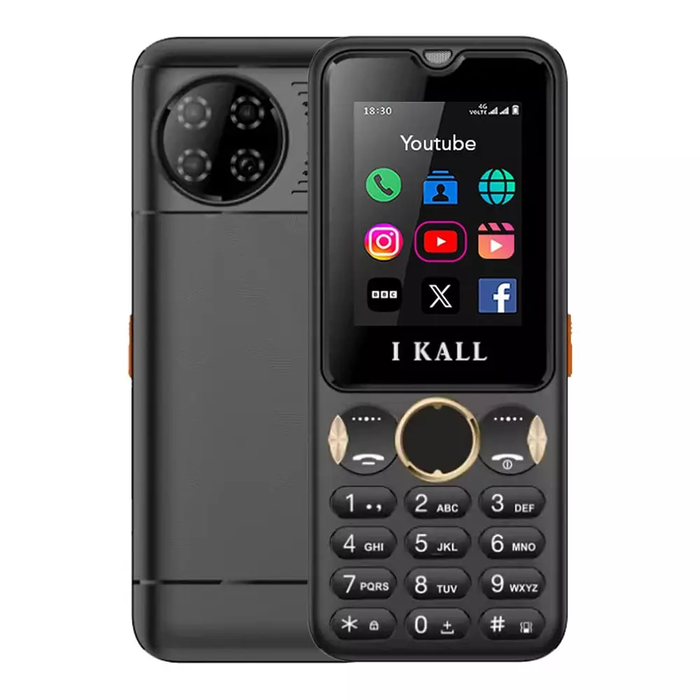 I Kall I8 4G Dual Sim Keypad Phone (2.4 Inch) 60.96 mm Screen Size 2500 mAh Battery Capacity