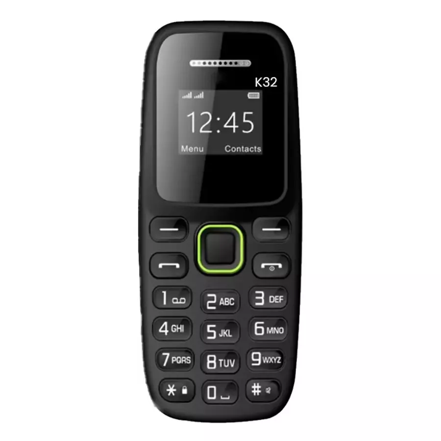 Ikall Feature Phone 0.66 inch (1.68 cm) Display, Dual Sim, 8000 mAh Battery, MP3 Player, Bluetooth, IK-K32-Black