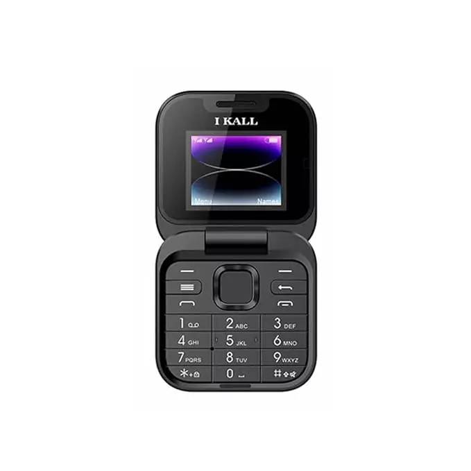 Ikall Flip Keypad Mobile Phone 1.8 inch (45.72 mm) Display, 2000 mAh Battery, 2G GSM, FM Radio, MP3 Player, IK-A5-BLK