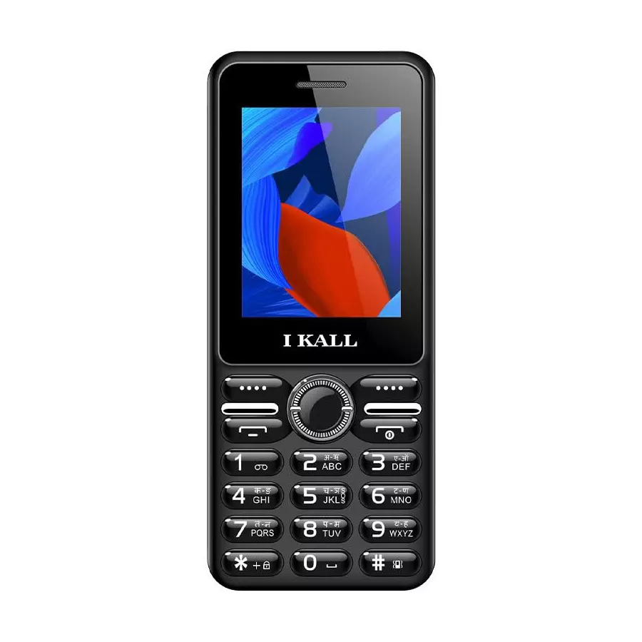 I kall 4 G Keypad Mobile Phone 2.4 Inch (6.096 cm) HD Display Dual Sim Black 2500 MAh, IK-I4-BLACK