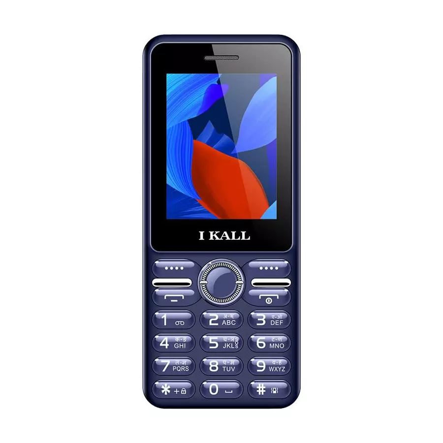 I kall 4 G Keypad Mobile Phone 2.4 Inch (6.096 cm) HD Display Dual Sim Blue 2500 MAh, IK-I4-BLUE