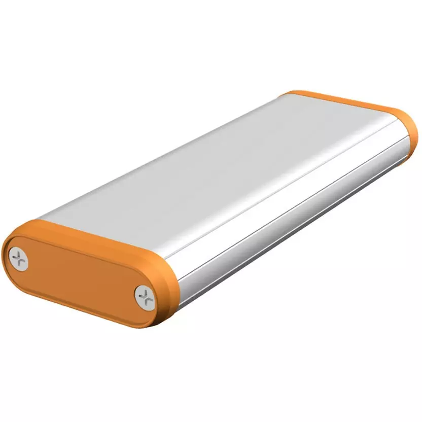 TAKACHI MX Series Round Mobile Case 41x15x110 mm Silver / Orange, MX2-4-11SOH