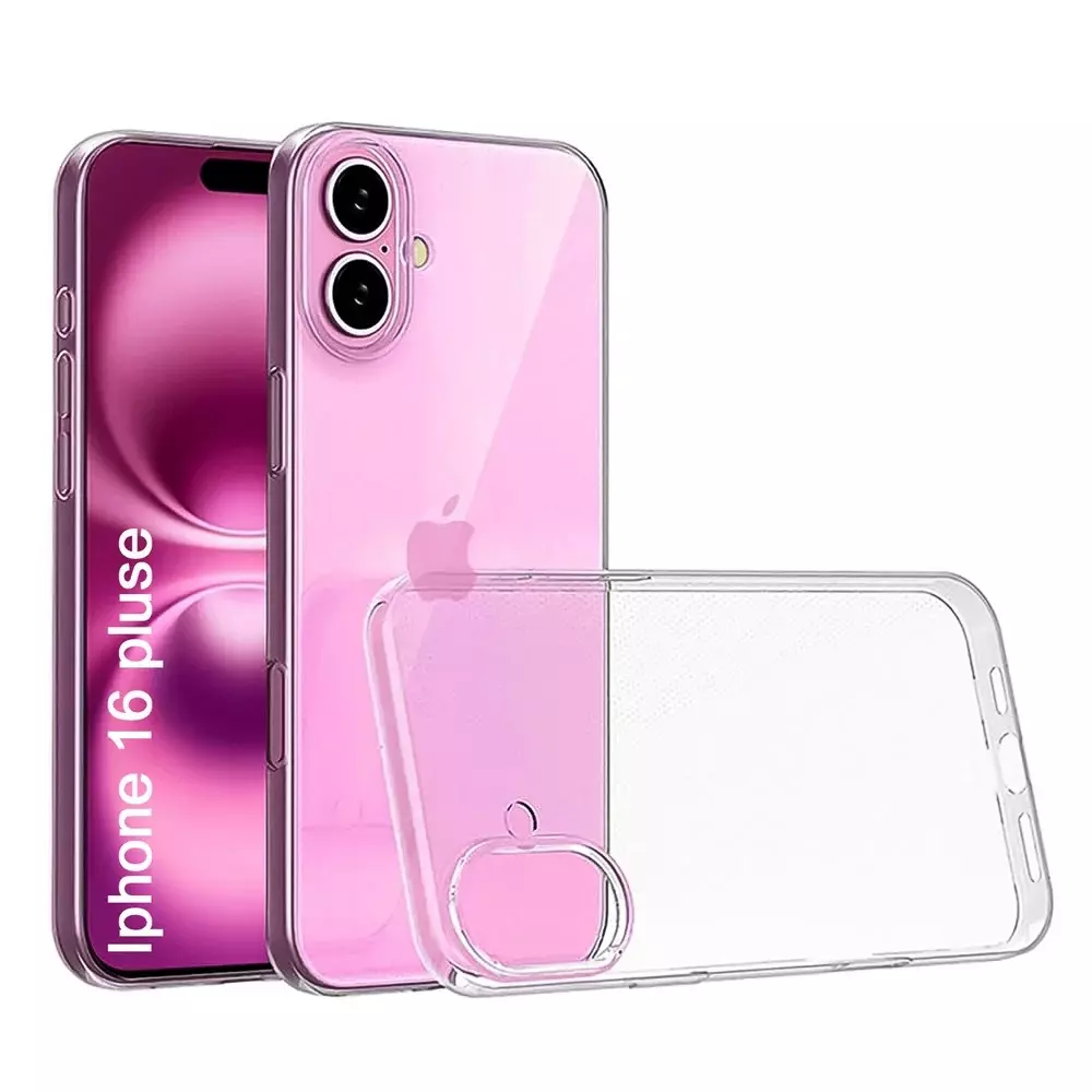 DeoDap Hard Case Transparent Shock Proof for Apple iPhone 16, 21866
