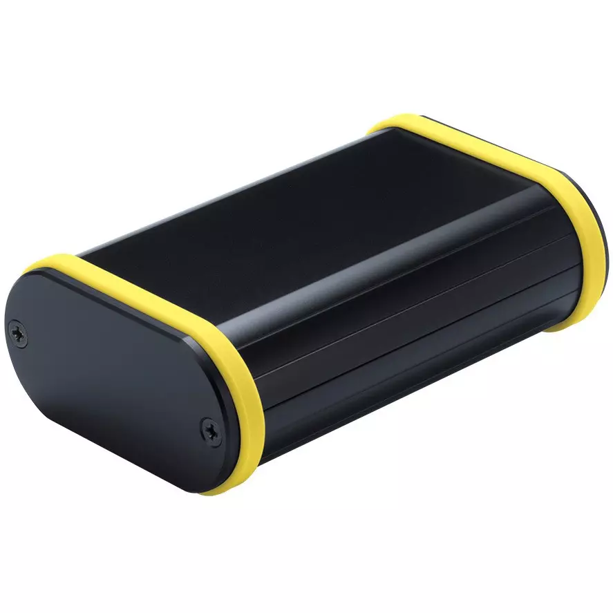 TAKACHI MXB Series Aluminum Mobile Case with Silicone Band 72x38.2x112 mm, MXB4-7-11BYP