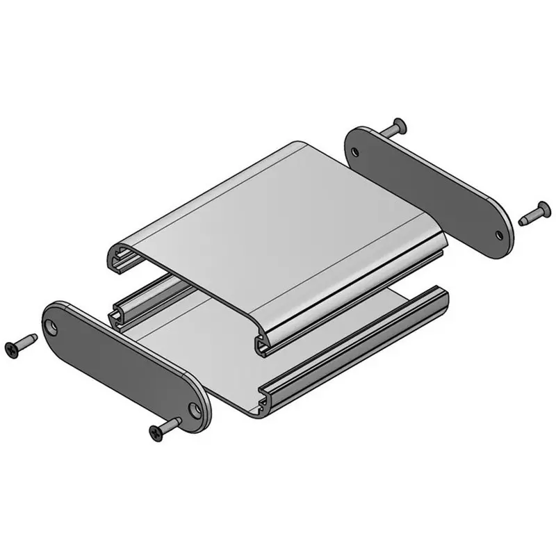 TAKACHI MXA Series Aluminum Mobile Case 26.6x12.1x38 mm Inner Dimension, MXA2-4-4BCH