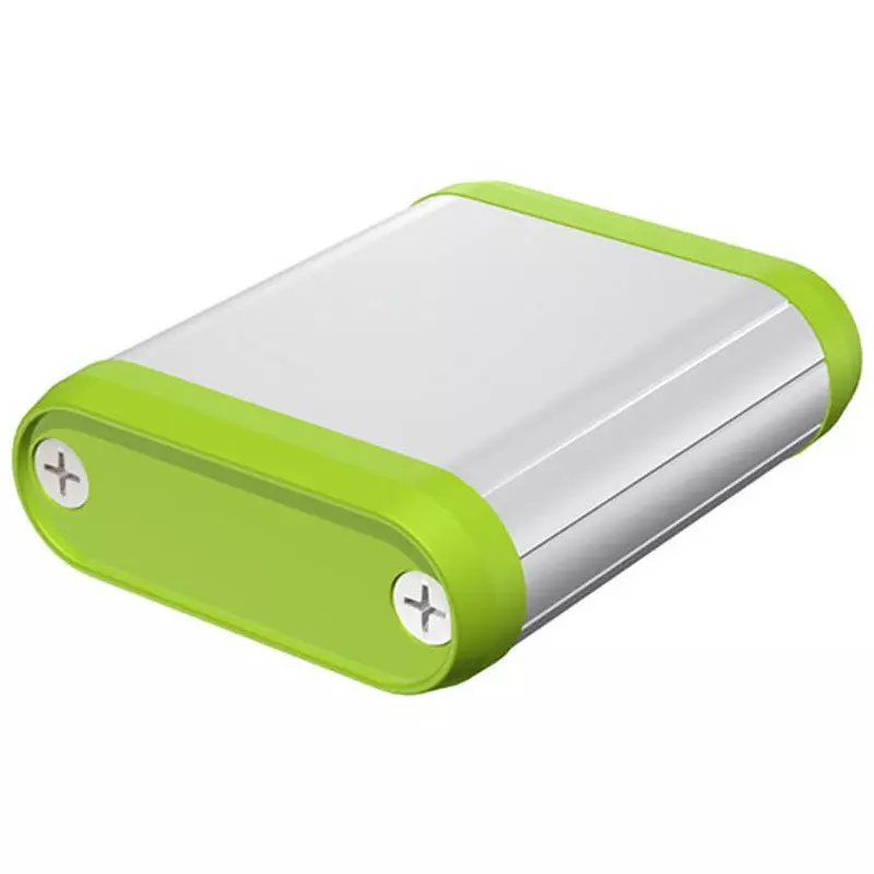 TAKACHI MX Series Round Mobile Case 41x15x50 mm silver / lime, MX2-4-5SLH