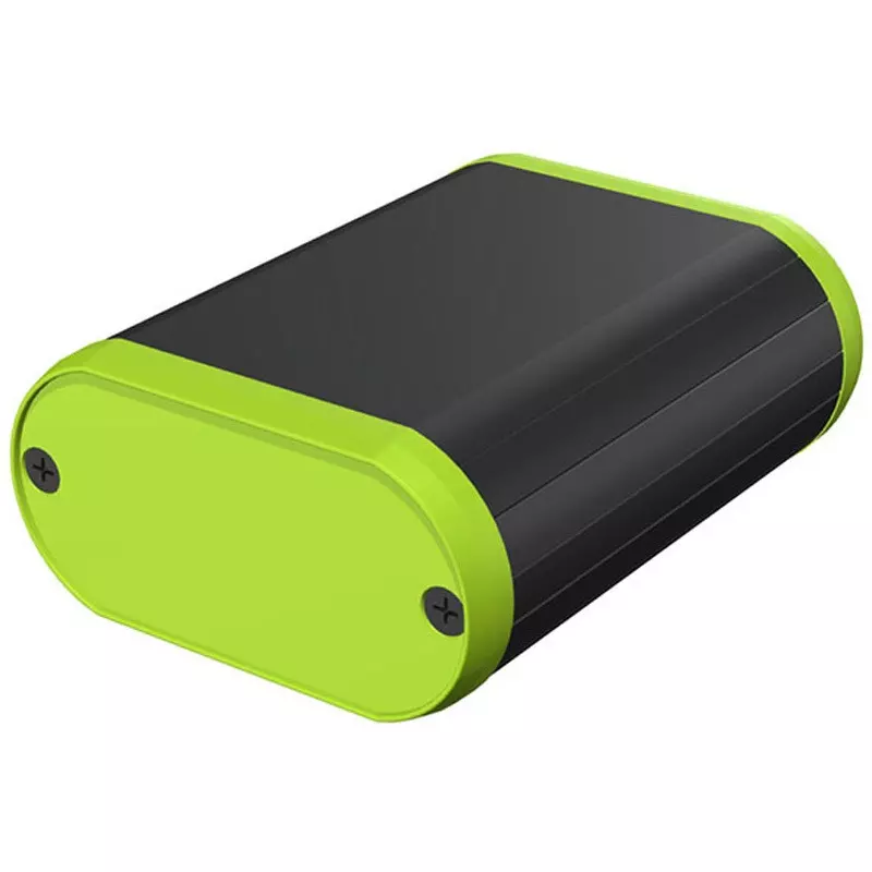 TAKACHI MX Series Round Mobile Case 70x35x90 mm black / lime, MX4-7-9BLH