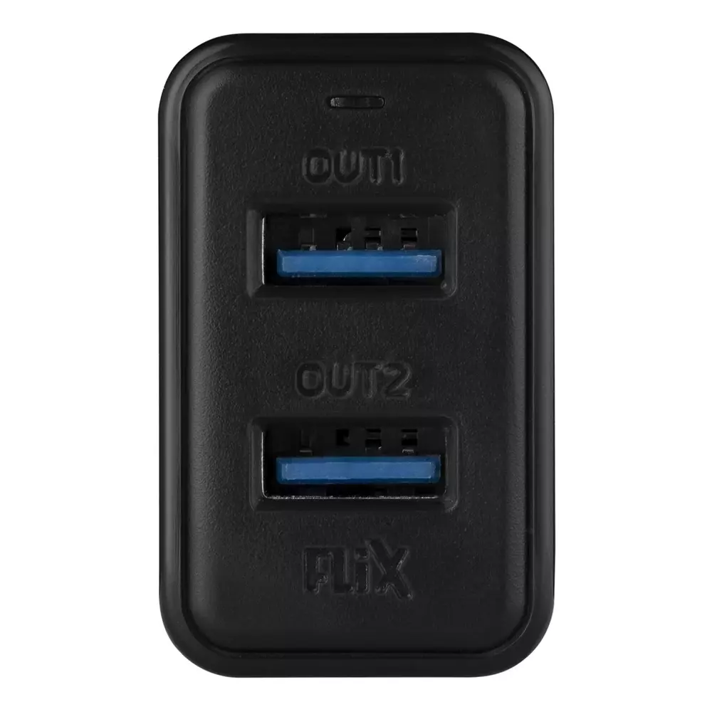 Flix Wall Charger With Cable 12 W 2.4 A Li-ion, Li-Poly 1 m Cable Length, Black