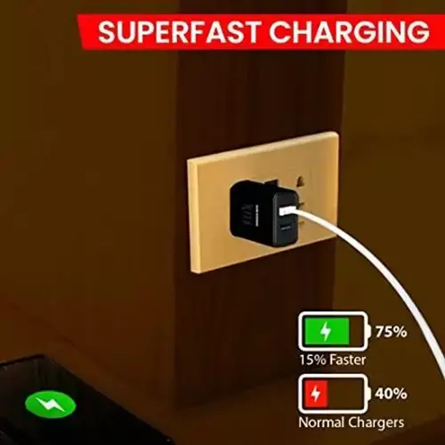 Flix Wall Charger With Cable 12 W 2.4 A Li-ion, Li-Poly 1 m Cable Length, Black