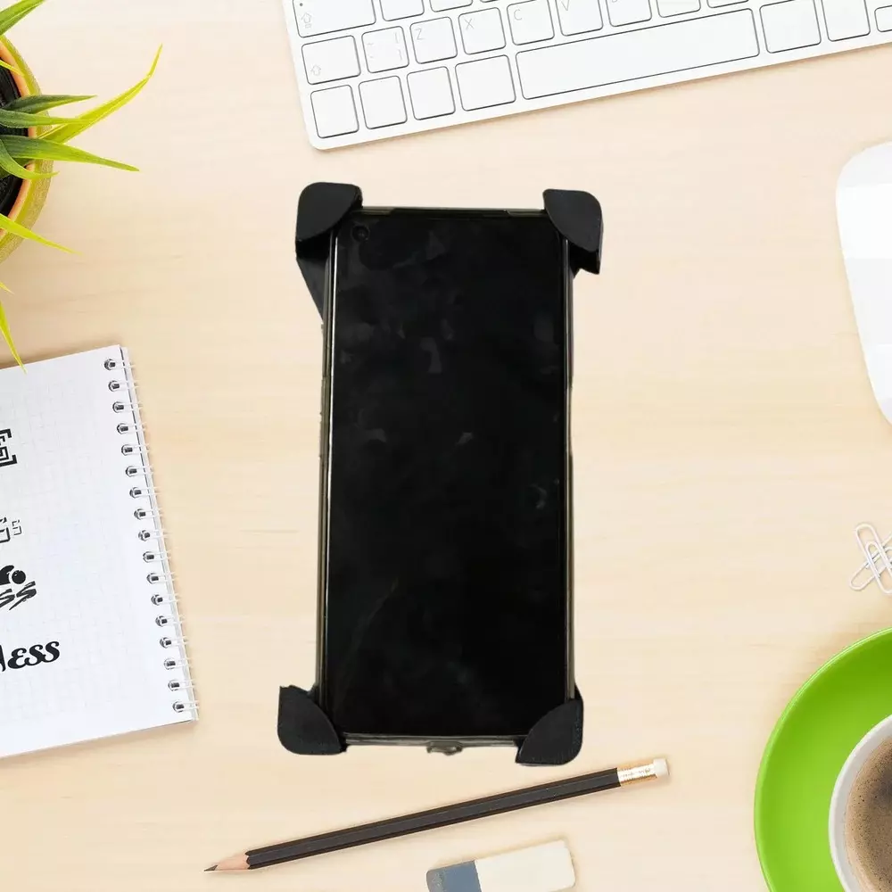 DeoDap Rotating Mobile Holder Black 360° Aluminum Alloy Waterproof, 12674