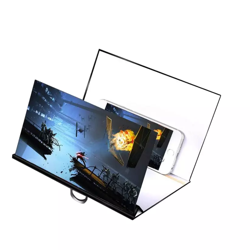PremiumAV Phone Screen Magnifier with Holder 3D HD Video Zoom Display Expander for All Smartphones Watching Movies, Reading, Gaming