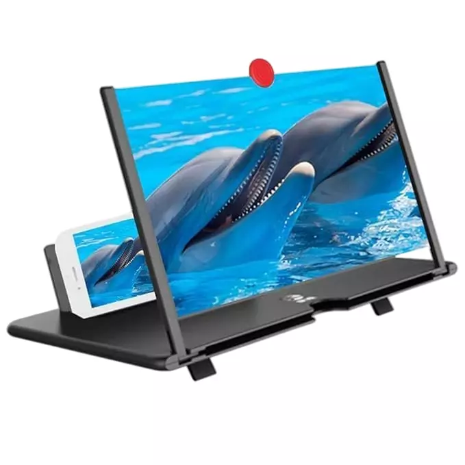 PremiumAV 3D HD Screen Magnifier with Phone Stand for All Smartphones