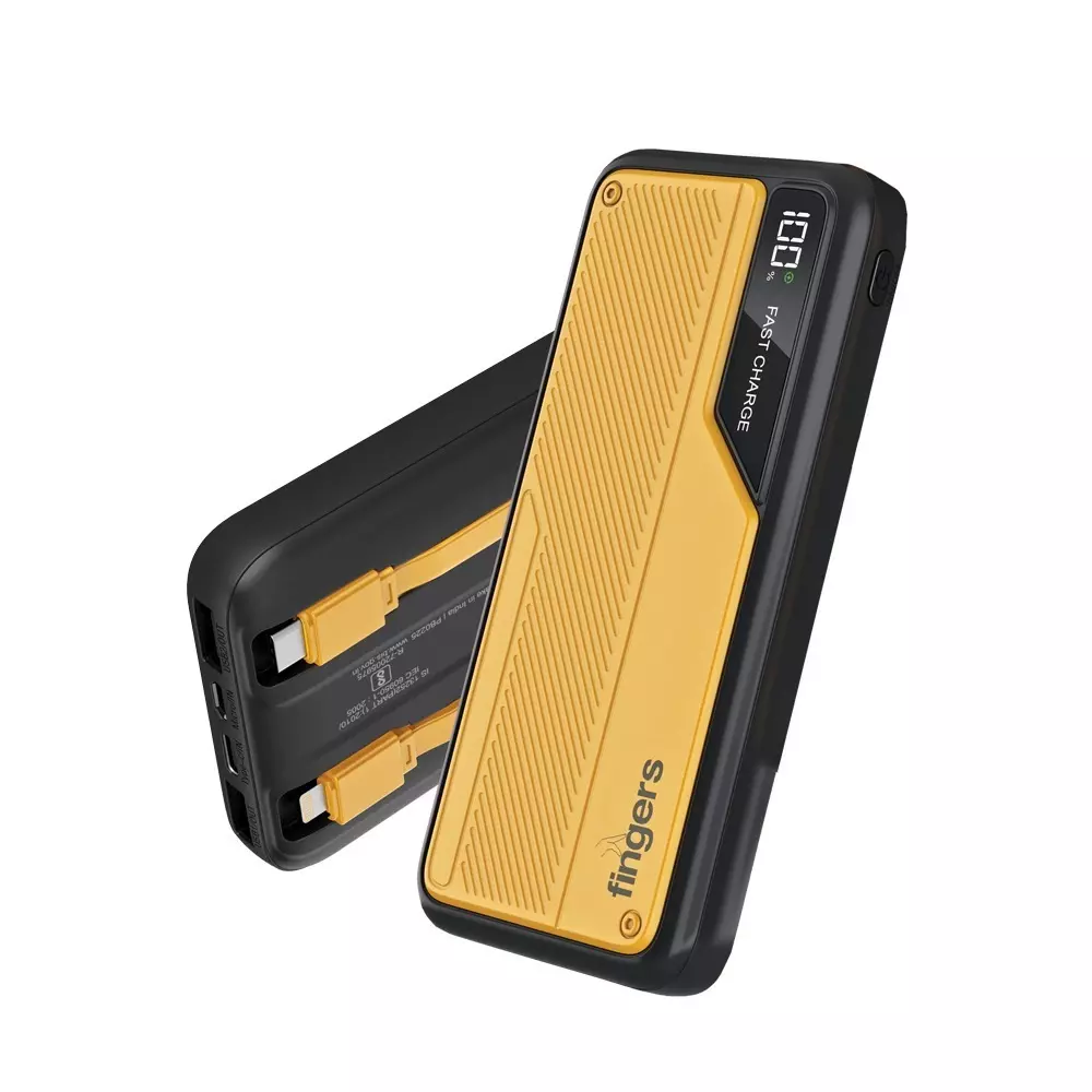 fingers-power-bank-10000-mah-battery-capacity-225w-output-power-li-polymer-battery-cell-composition-amber-orange-color-fuel-k3