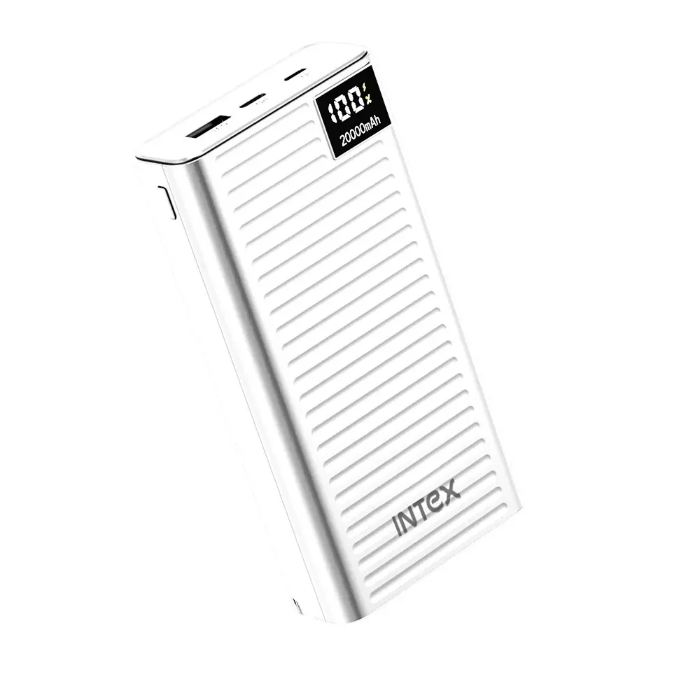 INTEX Power Bank 20000 mAh Capacity 22.5 W Maximum Output Power White, Strong Comet 20k Poly