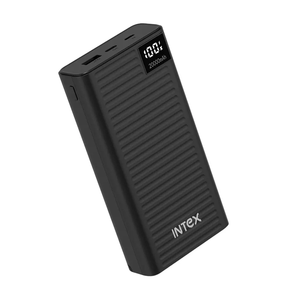 INTEX Power Bank 20000 mAh Capacity 22.5 W Maximum Output Power Black, Strong Comet 20k Poly