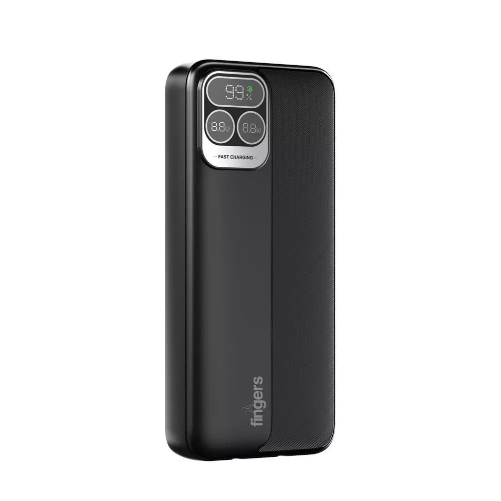 fingers-power-bank-20000-mah-battery-capacity-li-polymer-battery-cell-composition-rick-black-color-powerpump-p65