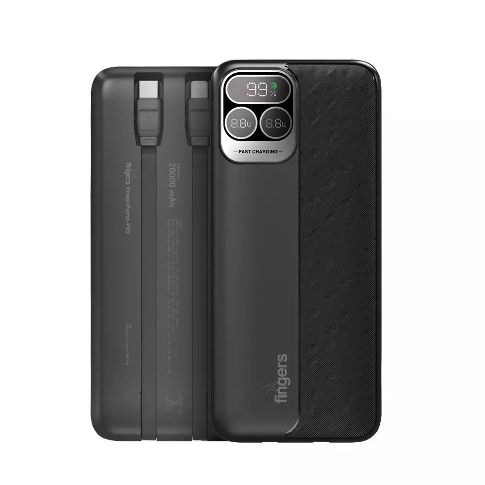fingers-power-bank-20000-mah-battery-capacity-li-polymer-battery-cell-composition-rick-black-color-powerpump-p65