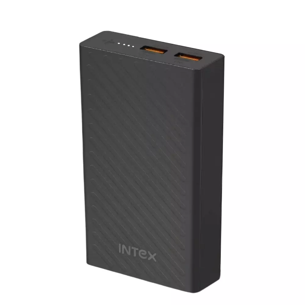 INTEX Power Bank 20000 mAh Capacity 12 W Maximum Output Power Black, Core 20k Poly