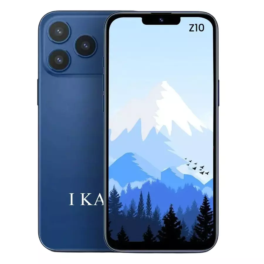Ikall Smartphone  6.53 inch (16.59 cm) HD Display, 4 GB RAM, 64 GB Storage, 20 MP Rear + 8 MP Front Camera, 4000 mAh Battery, Android 14, Octa Core, 4G Volte, IK-Z10-Blue