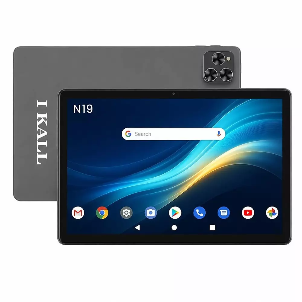 I Kall N19 4G Calling Tablet Android 12 64 GB ROM 4 GB RAM Dual Sim 6000 mAh Battery Octa-Core MediaTek MTK6757 Processor Grey, IKL-GREY-N19TAB