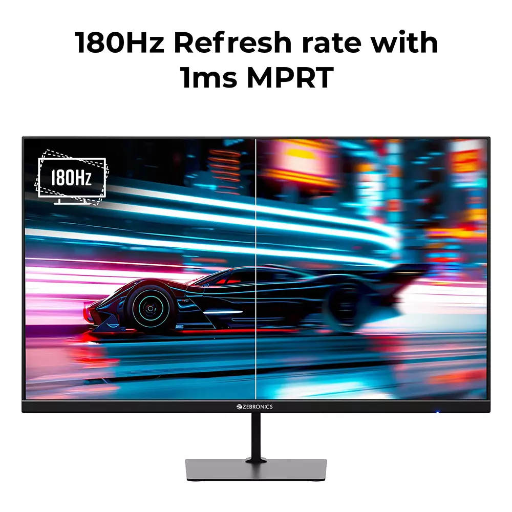 Zebronics Full HD IPS Panel Display Gaming Monitor 68.58 cm (27 inch) 180 Hz Refresh Rate With 300 Nits Brightness