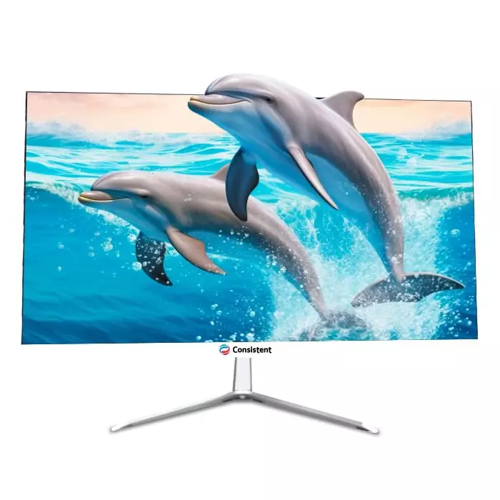 Consistent 2400 Ultra-Slim Monitor 60 cm (24 inch) 1920x1080 Pixels with In-built Speakers, White