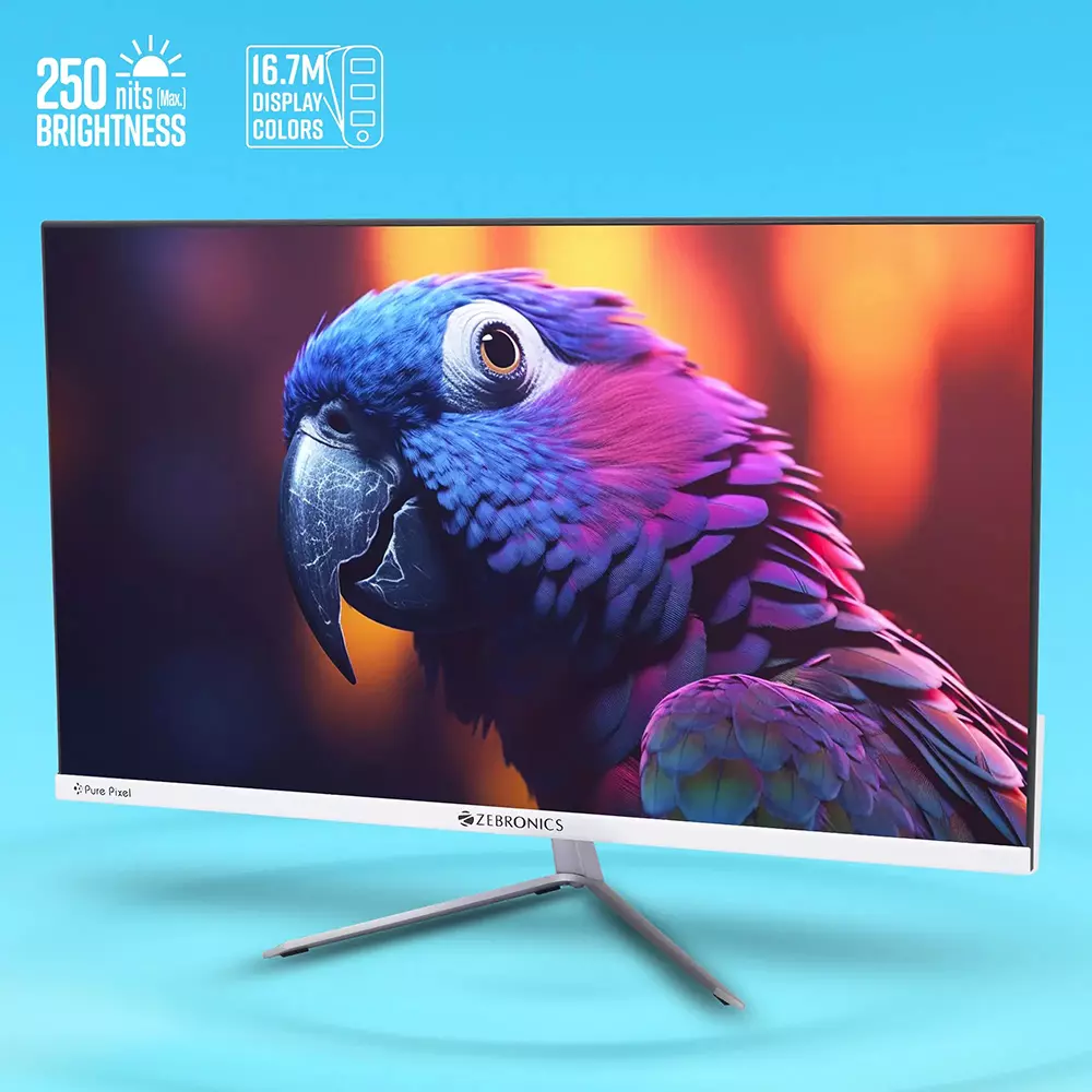 Zebronics Full HD VA Panel Monitor 60.96 cm (24 inch) 100 Hz Refresh Rate With 250 Nits Brightness Metal Stand, ZEB-EA124