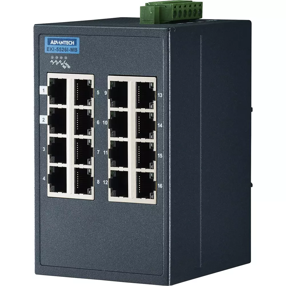 Advantech Ethernet Switch -40 to 75â„ƒ Operating Temperature Range Ethernet Interface, EKI-5526I-MB-AE