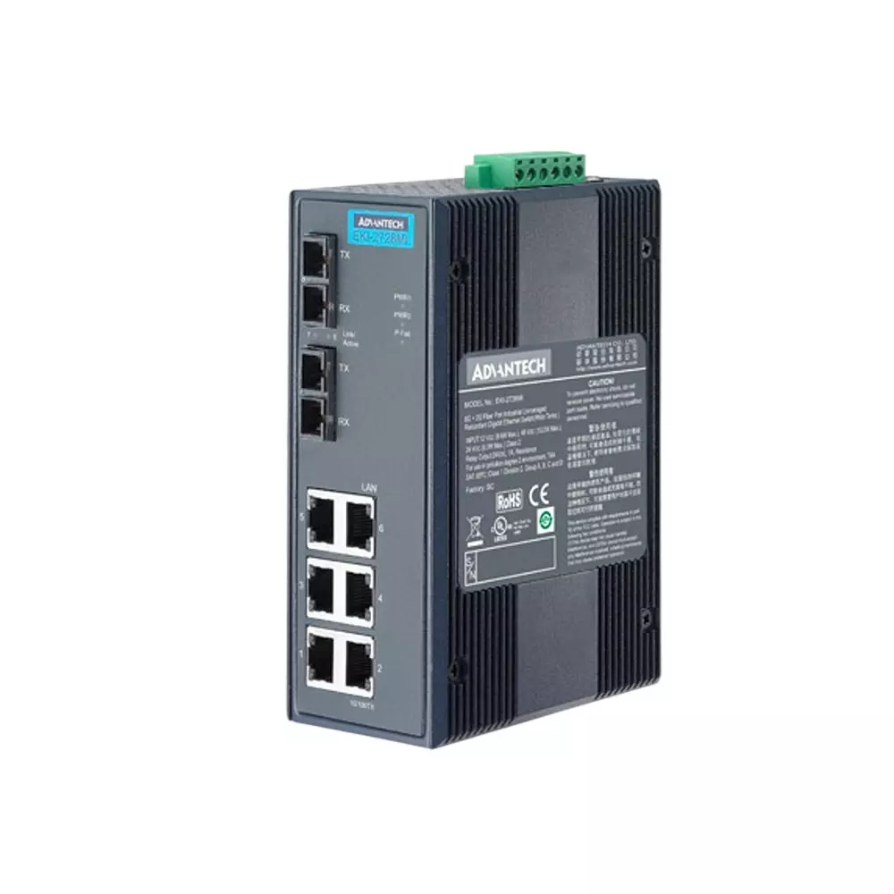 Advantech Ethernet Switch -10 to 60â„ƒ Operating Temperature Range 8 ports No. of Port, EKI-2728M-BE