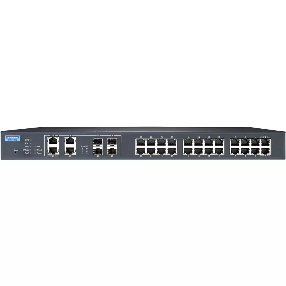 Advantech Ethernet Switch -40 to 70â„ƒ Operating Temperature Range 28 ports No. of Port, EKI-9628G-4CI-AE
