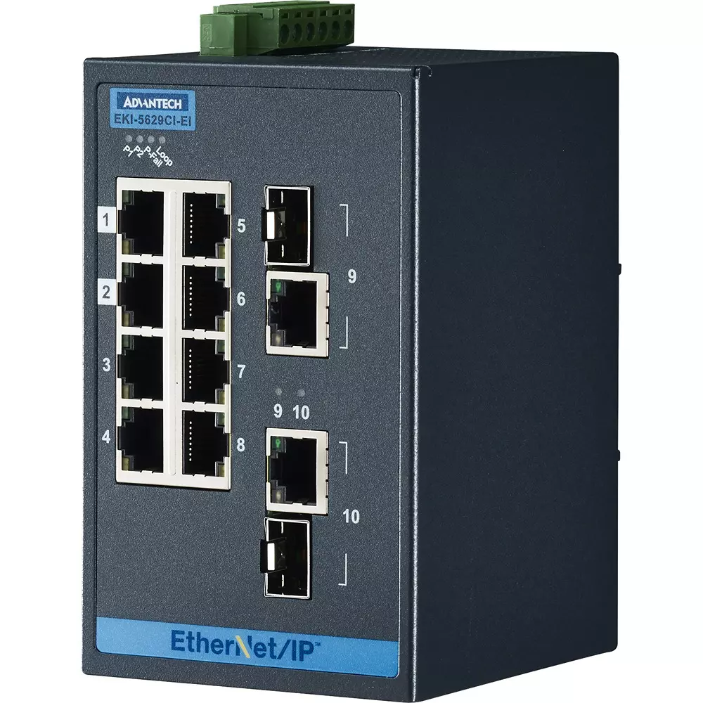 Advantech Ethernet Switch -40 to 75â„ƒ Operating Temperature Range 10 ports No. of Port, EKI-5629CI-EI-AE