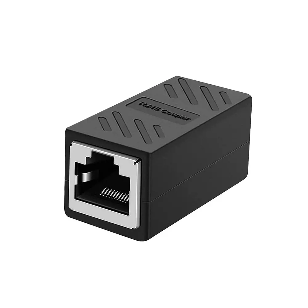 FEDUS RJ45 Ethernet Coupler Female to Female Black Female-to-Female (Pack of 20 Pcs)