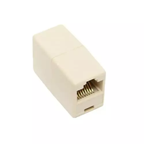 FEDUS RJ45 Ethernet Coupler Female to Female Beige Female-to-Female (Pack of 100 Pcs)