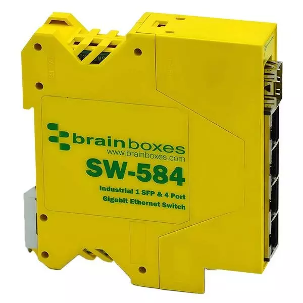 BRAINBOXES Unmanaged Ethernet Switch Ethernet Interface, SW-584