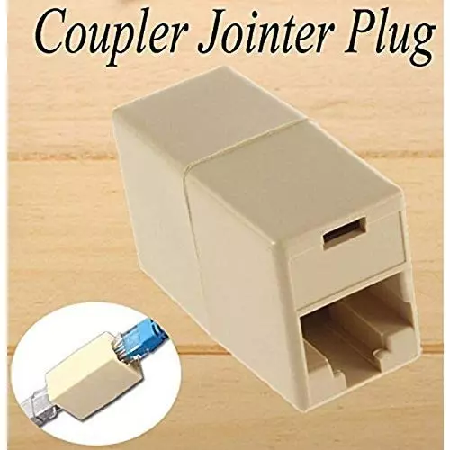FEDUS RJ45 Ethernet Coupler Female to Female Beige Female-to-Female (Pack of 200 Pcs)