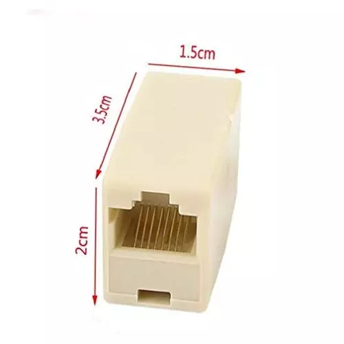 FEDUS RJ45 Ethernet Coupler Female to Female Beige Female-to-Female (Pack of 200 Pcs)