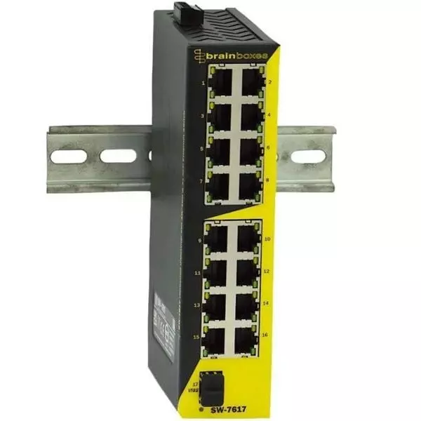 BRAINBOXES Unmanaged Ethernet Switch Ethernet Interface, SW-7617