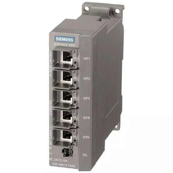 Siemens Unmanaged Ethernet Switch Ethernet Interface, 6GK50050BA101AA3