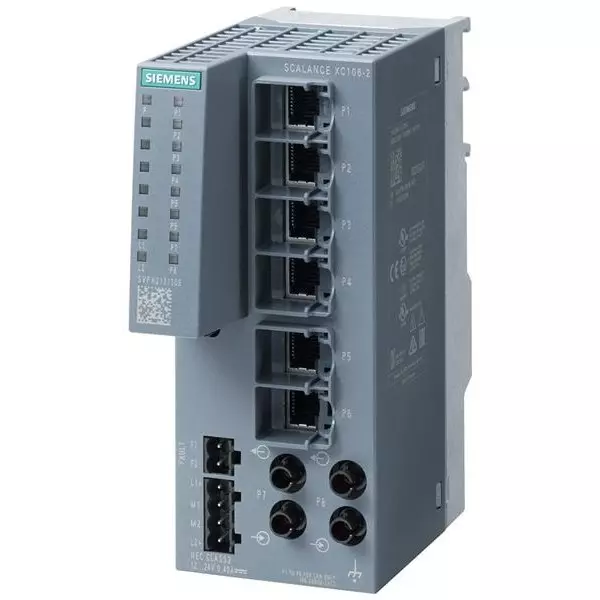 Siemens Unmanaged Ethernet Switch Ethernet, Fiber Optic Interface, 6GK51062BB002AC2