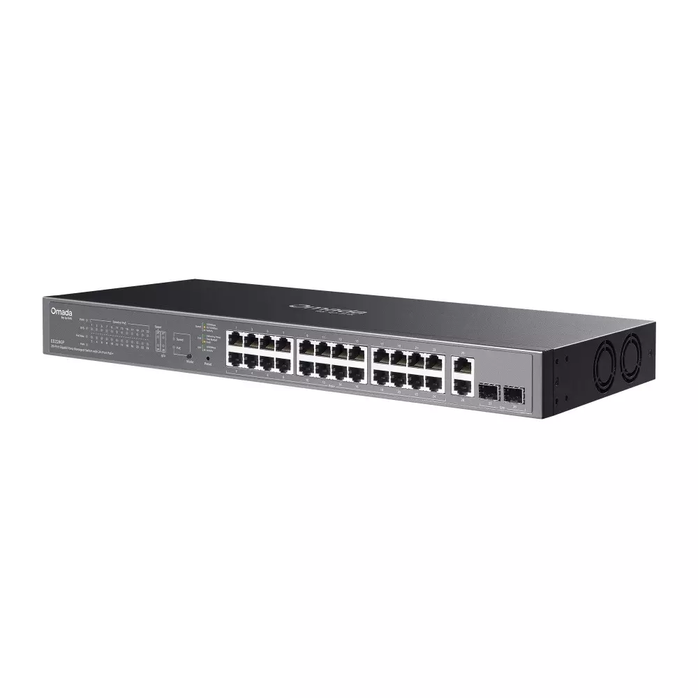 tp-link-managed-ethernet-switch-28-port-8-k-mac-address-4-mbit-packet-buffer-memory-56-gbps-switching-capacity-es228gp
